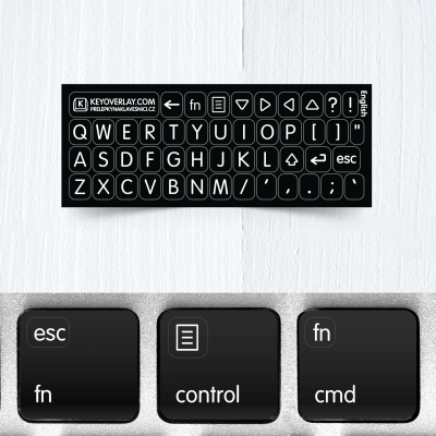 Small English Alphabet and Function Keys Stickers for Small Keybords