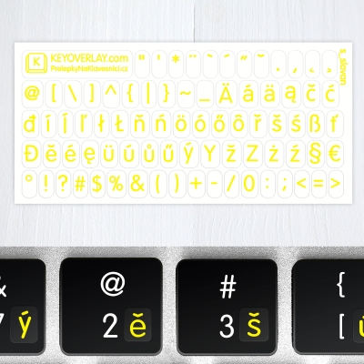 t czech keyboard yellow