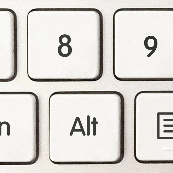 Modifier & Function Keys Stickers for Keyboards on white background