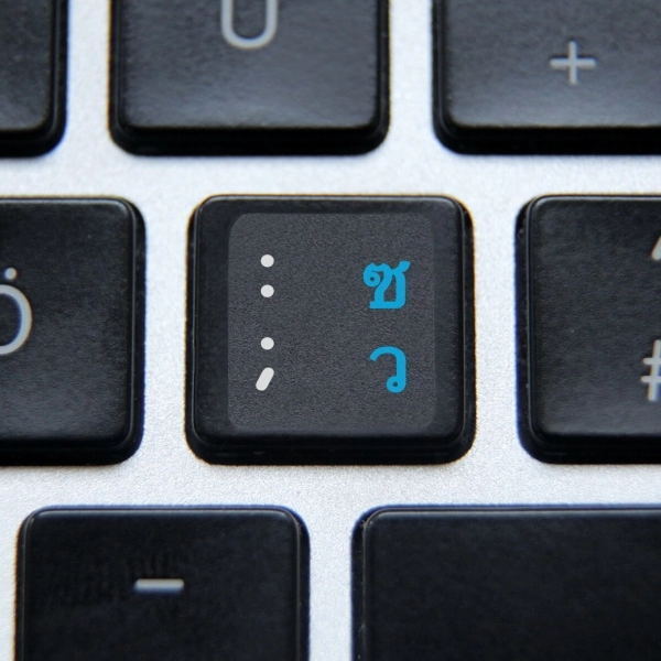 Thai & English non transparent keyboard decals