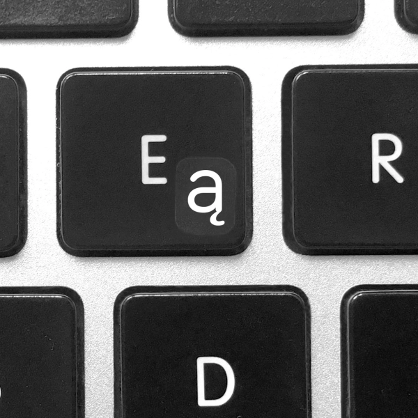 Estonian Alphabet and Punctuation Symbols – Small Transparent Keyboard Stickers
