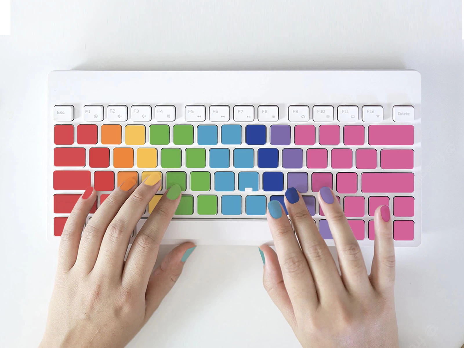 Learn Touch Typing Czech, English, Slovak Keyboard stickers
