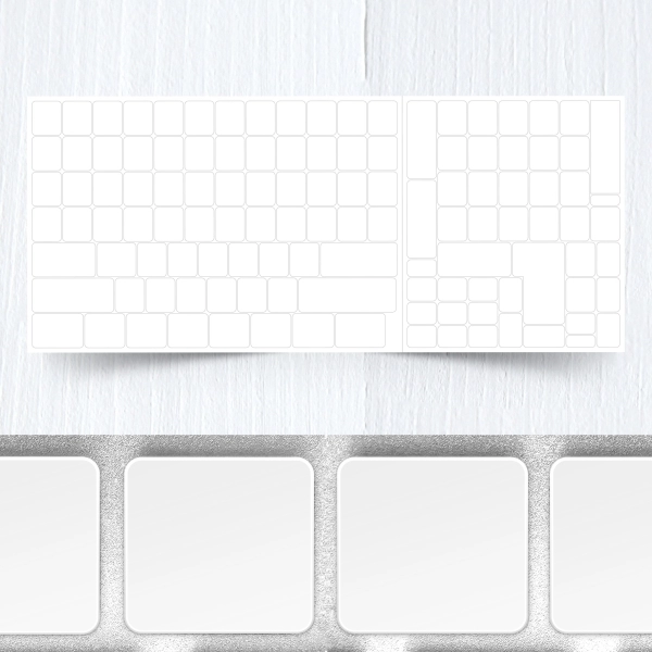 Blank White Keyboard Stickers Without Print