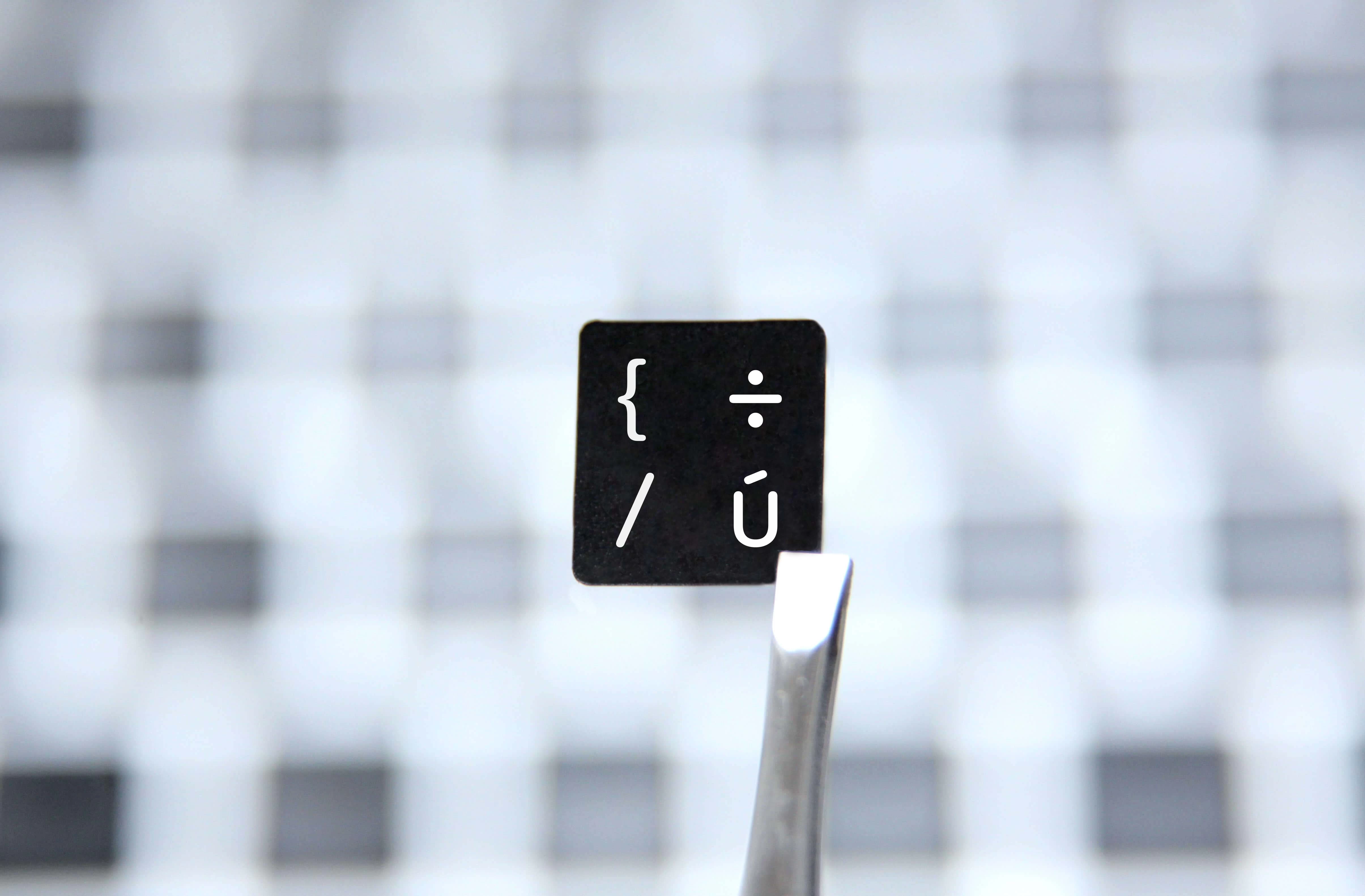 Czech & English (US) non transparent keyboard stickers
