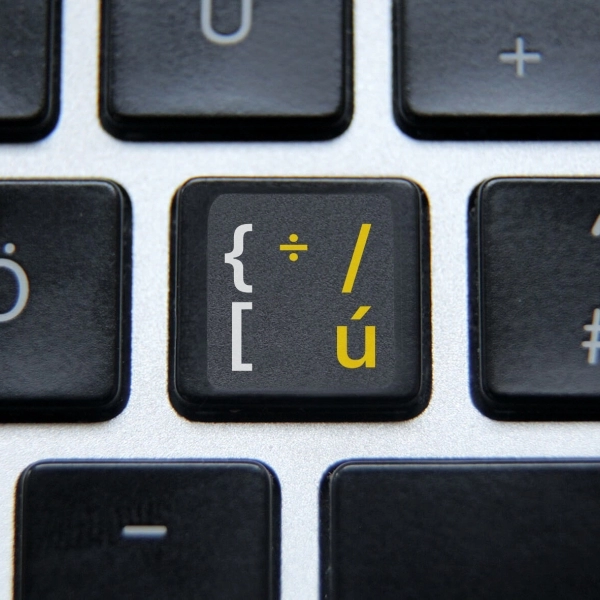 Czech & English nontransparent keyboard stickers (abridged version)