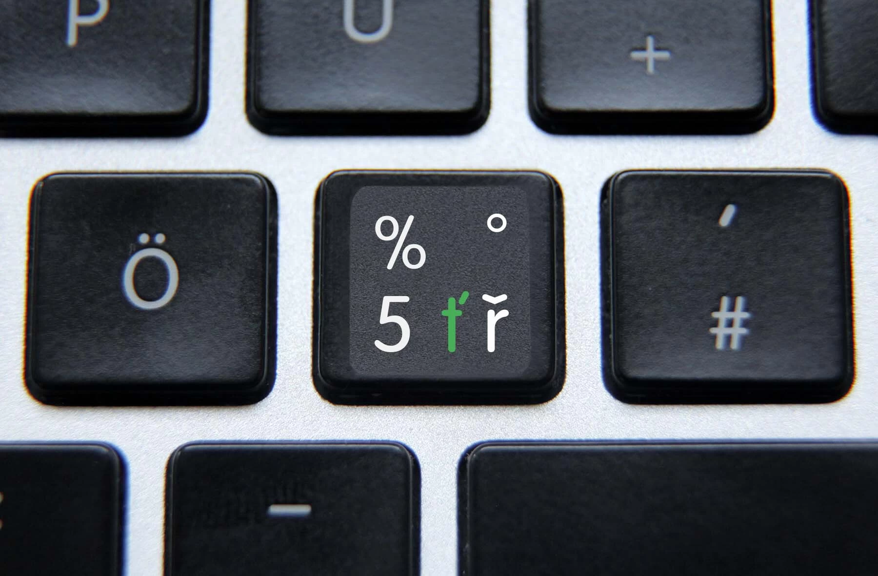 Czech, English and Slovak non transparent keyboard stickers (extended version)