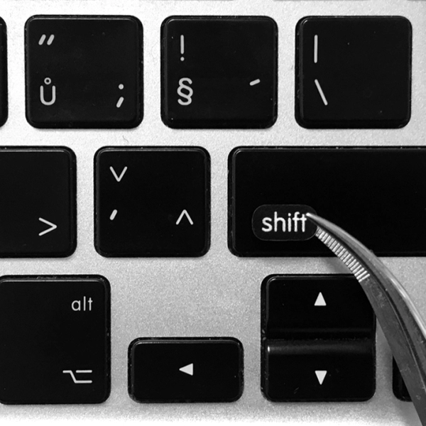 Apple Mac OS Transparent Mini Keyboard Stickers for Function and Modifier Keys