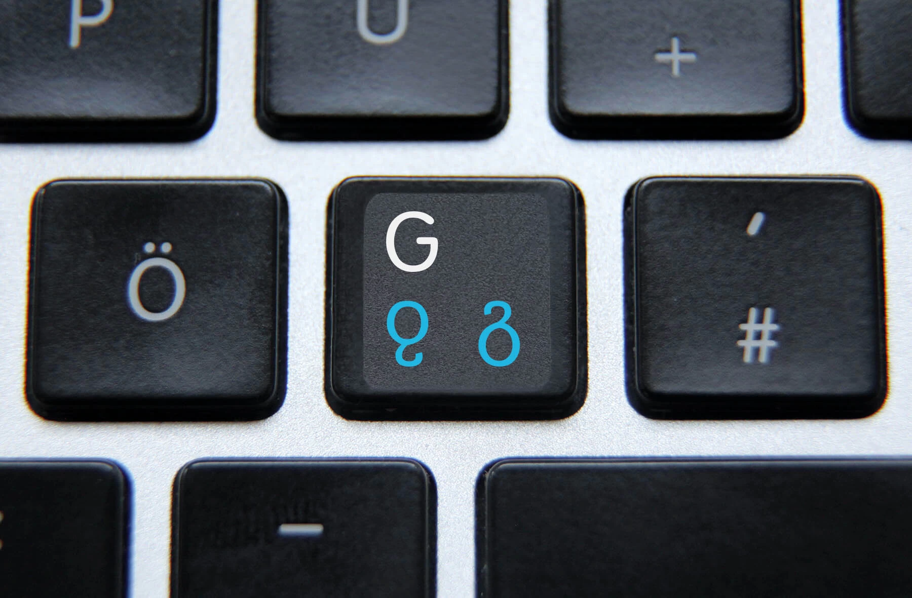 Georgian & English non transparent keyboard sticker