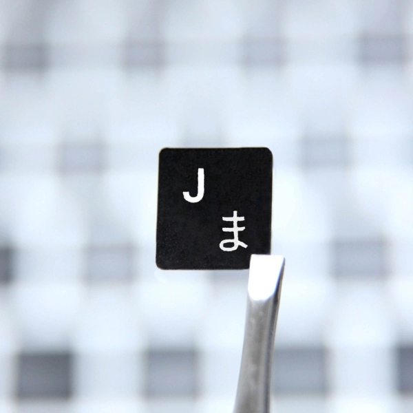 Japanese & English non transparent keyboard stickers on black background
