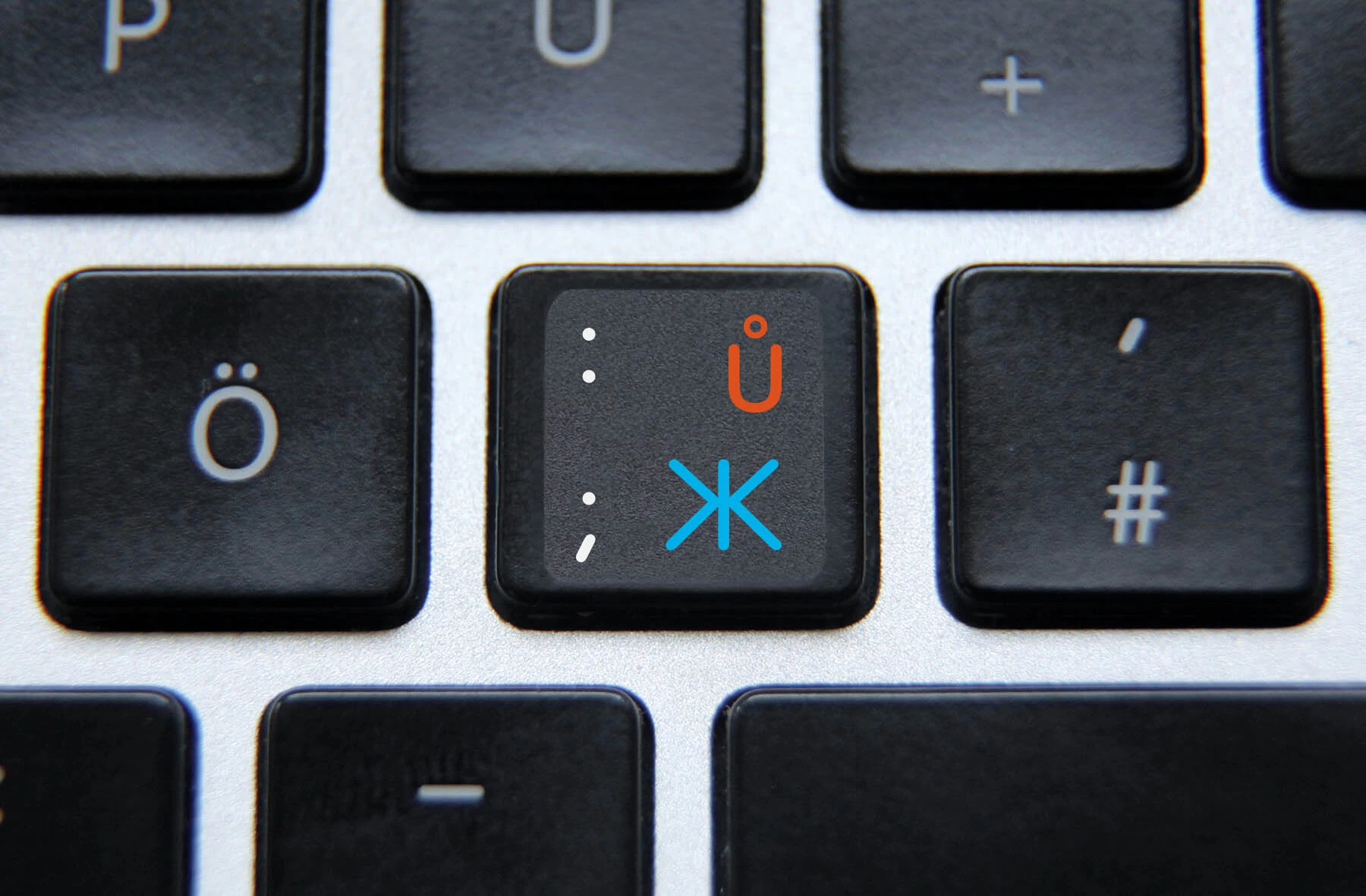 Russian, Czech, English alphabets keyboard stickers – 3 in 1 on black background