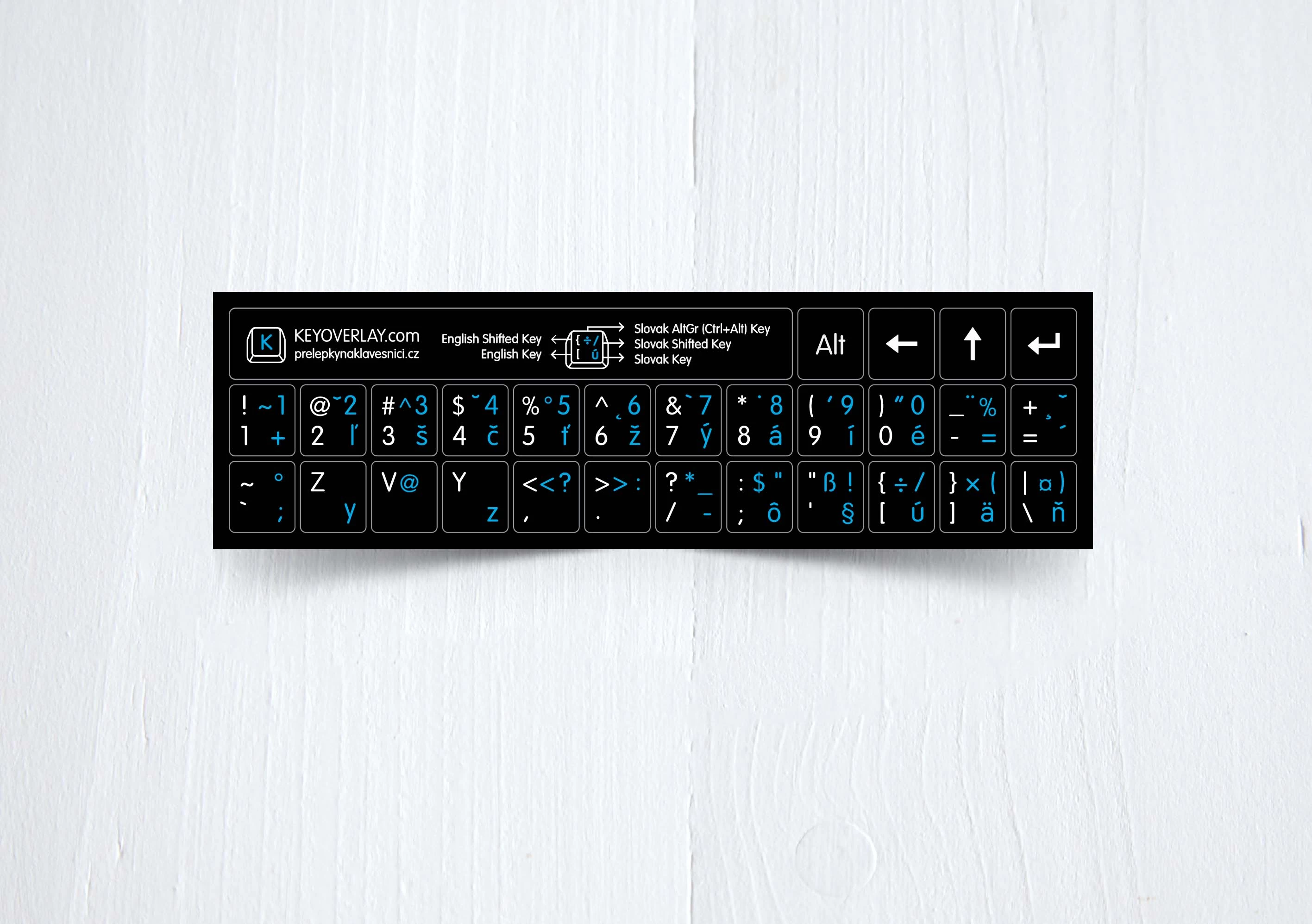 Slovak & English non transparent keyboard stickers