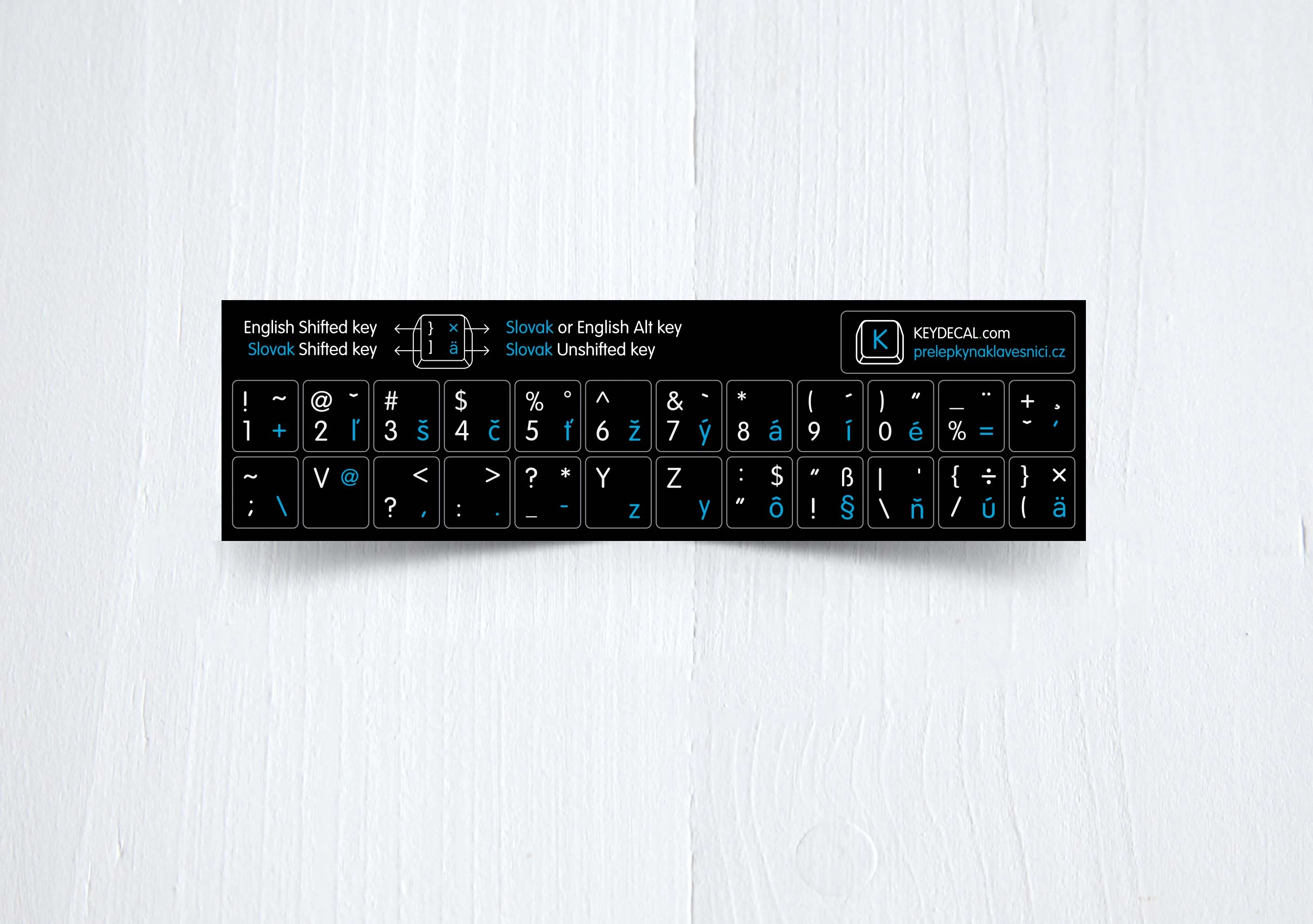 Slovak & English non transparent keyboard stickers