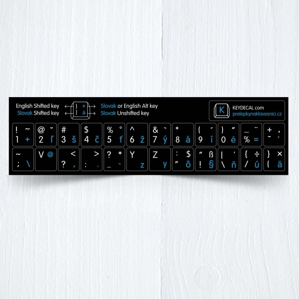 Slovak & English non transparent keyboard stickers