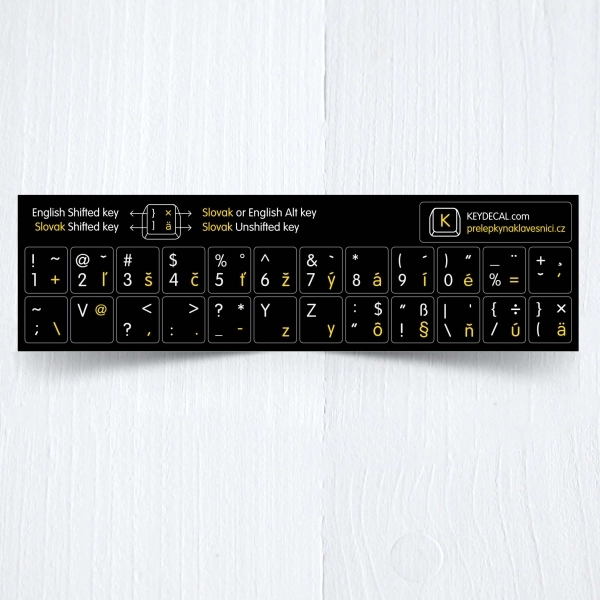 Slovak & English non transparent keyboard stickers