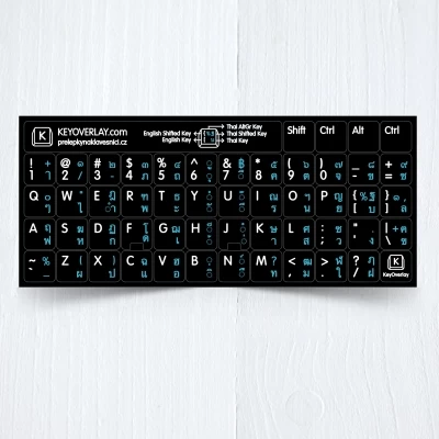 Thai & English non transparent keyboard decals