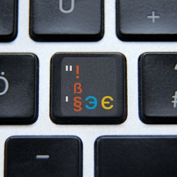 Czech, Russian, English and Ukrainian non transparent keyboard stickers