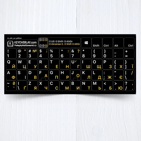 English, Ukrainian - keyboard stickers