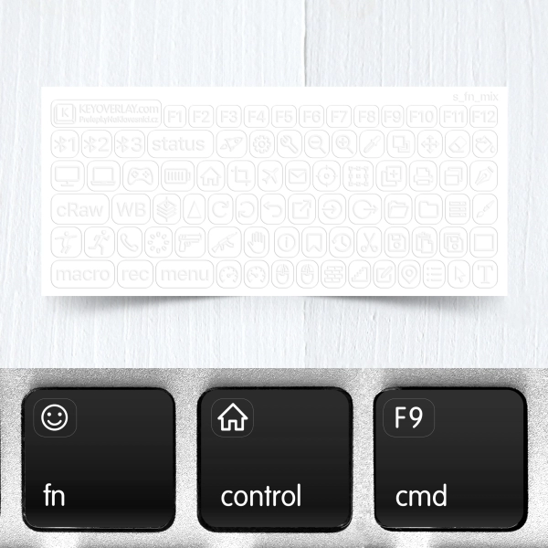 Glowing Function & Gaming Keyboard Stickers – Fluorescent, Transparent