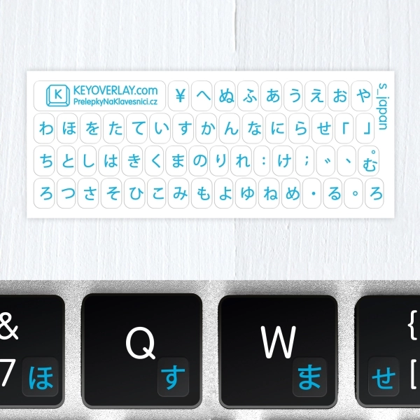 Japanese Alphabet – Small Transparent Keyboard Stickers