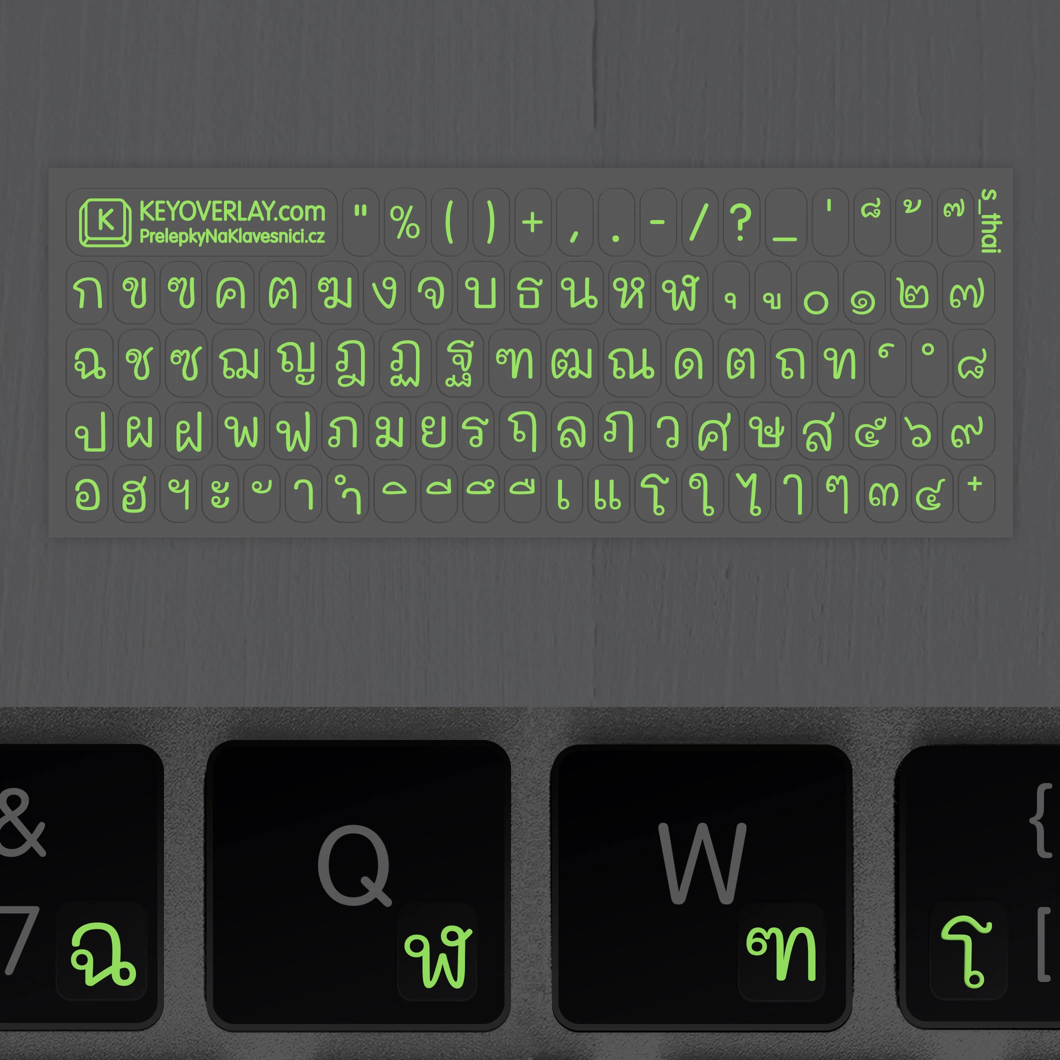 Glowing Thai Transparent Mini Stickers for Keyboard