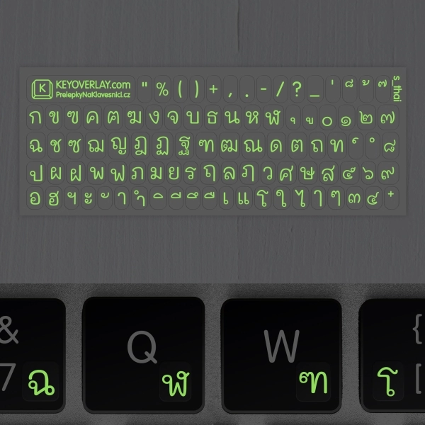 Glowing Thai Transparent Mini Stickers for Keyboard