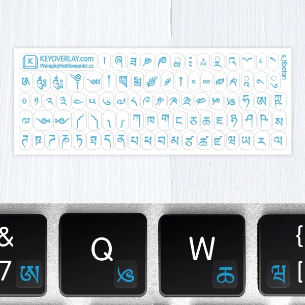 Tibetan Alphabet – Small Transparent Keyboard Stickers
