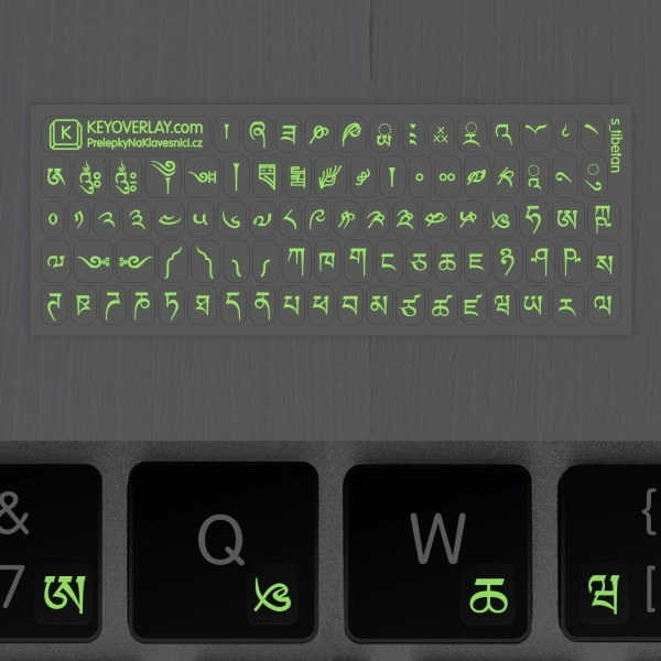 Glowing Tibetan Transparent Mini Stickers for Keyboard