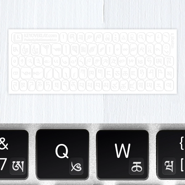 Glowing Tibetan Transparent Mini Stickers for Keyboard