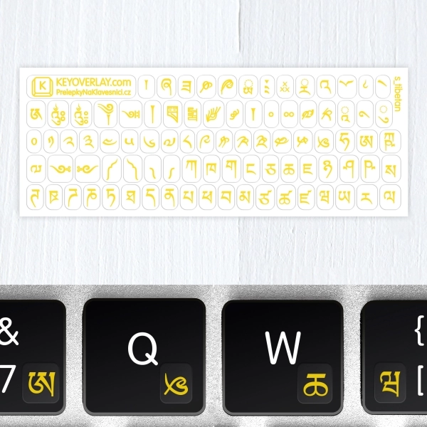 Tibetan Alphabet – Small Transparent Keyboard Stickers