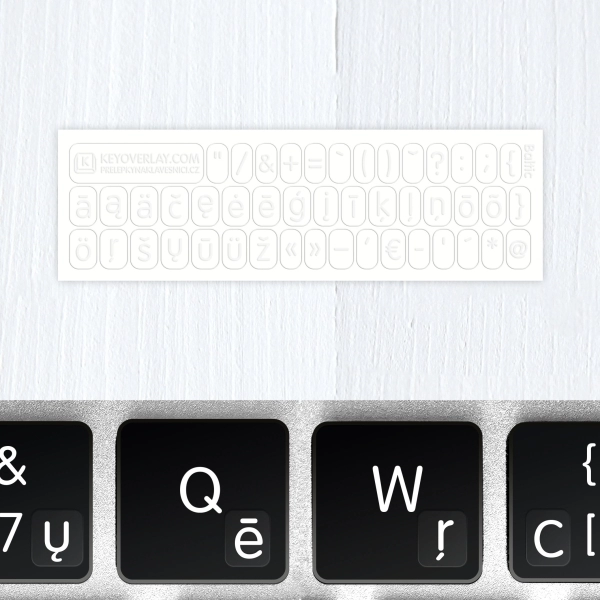 Estonian Glowing Transparent Stickers for Dark Keyboard 