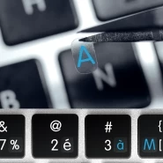 French Letters – Mini Transparent Keyboard Stickers for Romance Languages