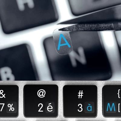 French Letters – Mini Transparent Keyboard Stickers for Romance Languages