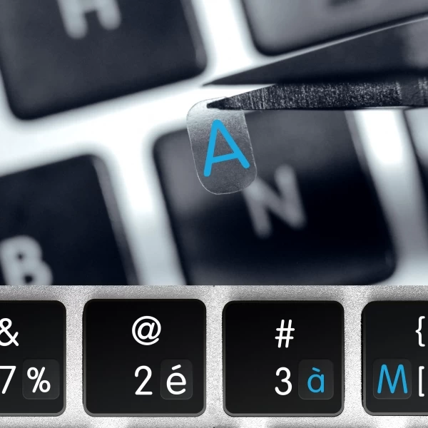 French Letters – Mini Transparent Keyboard Stickers for Romance Languages