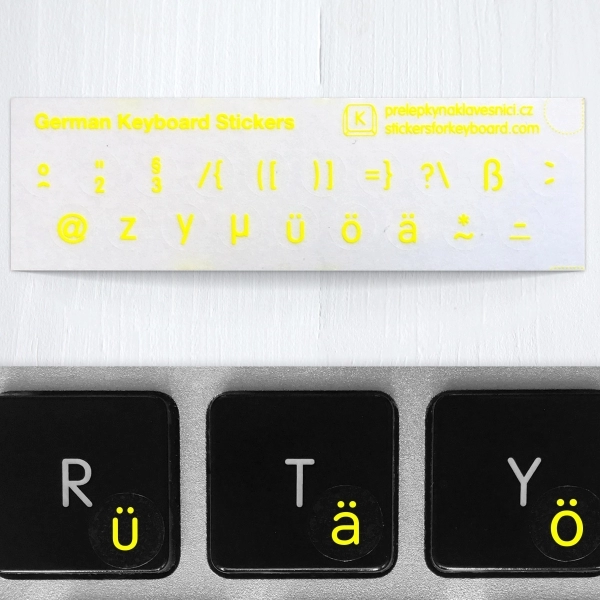 German round shape keyboard stickers – transparent