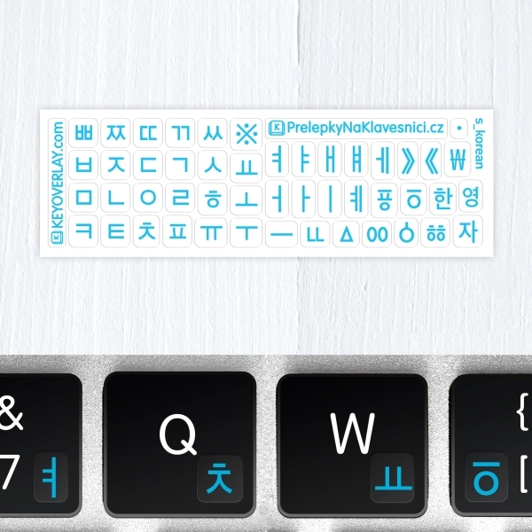 Korean Mini Transparent Keyboard Stickers – Hangul Supplement for Backlit Keyboards