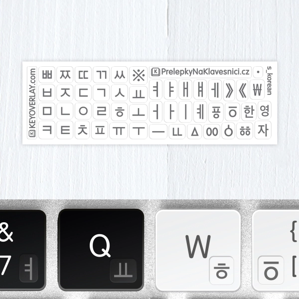 Korean Mini Transparent Keyboard Stickers – Hangul Supplement for Backlit Keyboards
