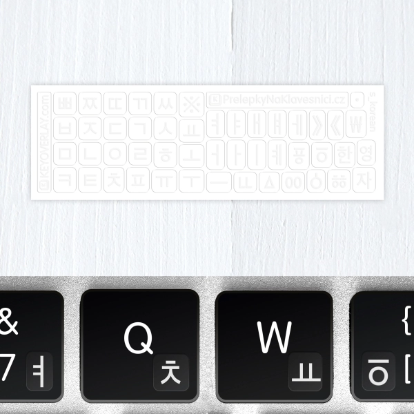 Korean Mini Transparent Keyboard Stickers – Hangul Supplement for Backlit Keyboards