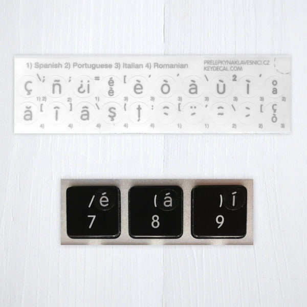 ROMANCE Universal Keyboard Stickers – All Scripts in One