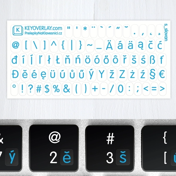 Universal keyboard stickers – All West Slavic languages