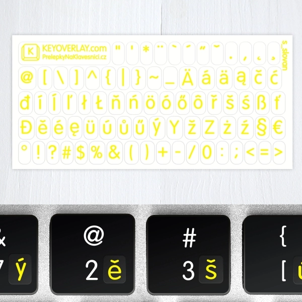 Universal keyboard stickers – All West Slavic languages