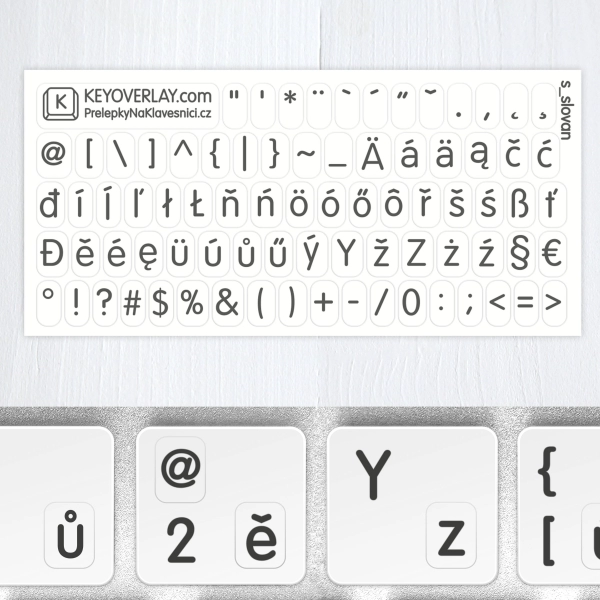 Universal keyboard stickers – All West Slavic languages