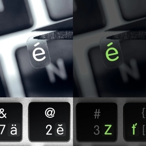 Glowing letters with fluorescent effect – all West Slavic languages in one