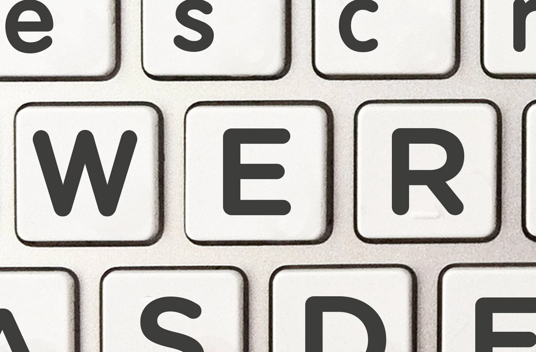 Czech BIG Letters Keyboard Stickers on White Background