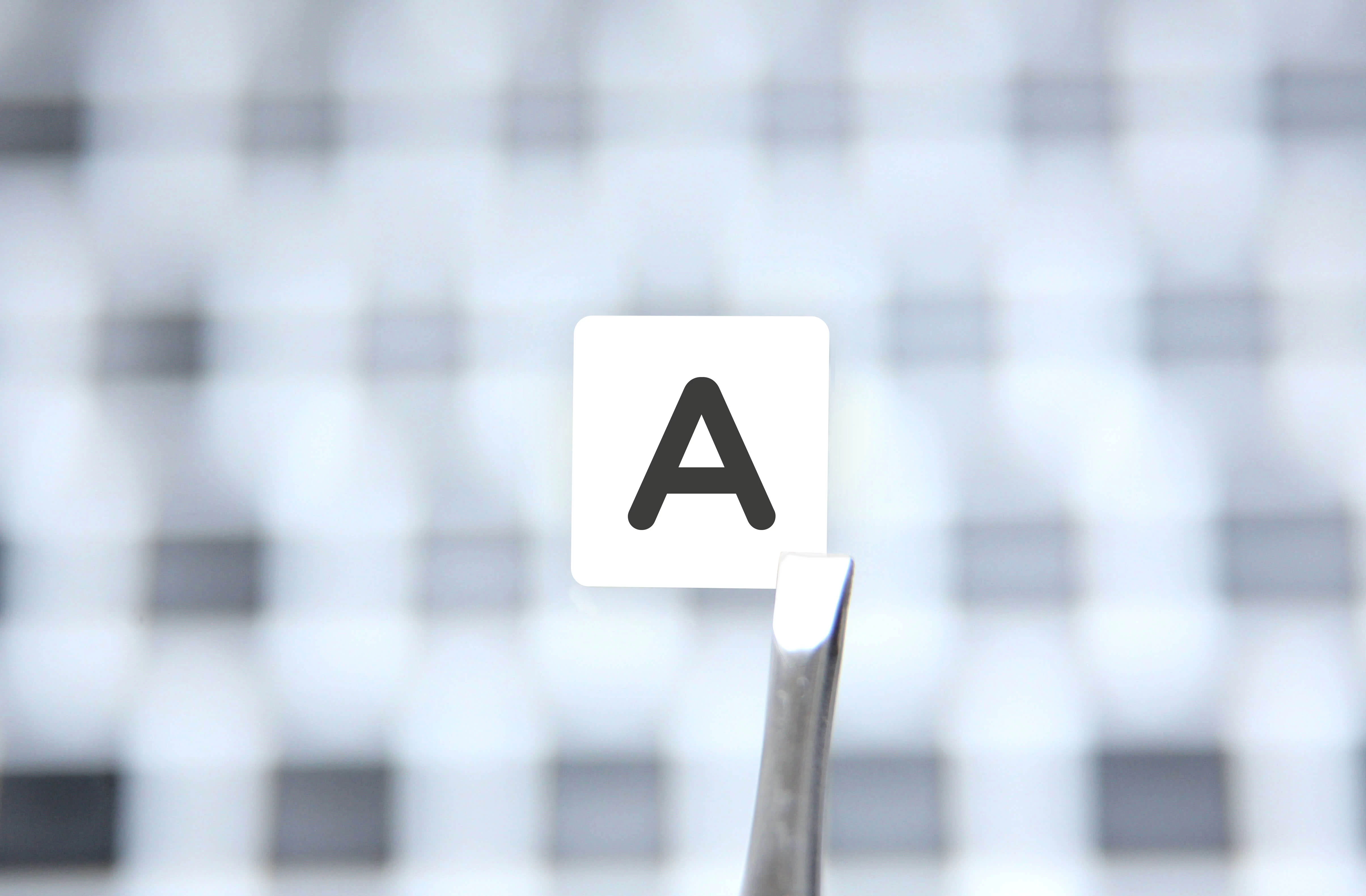 Czech BIG Letters Keyboard Stickers on White Background