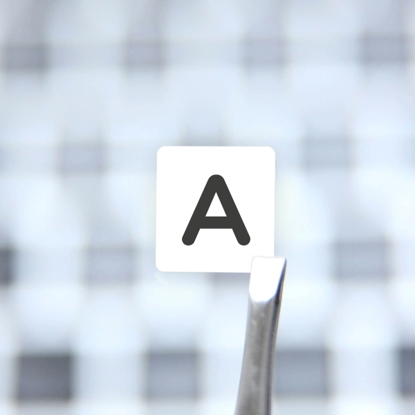 Czech BIG Letters Keyboard Stickers on White Background