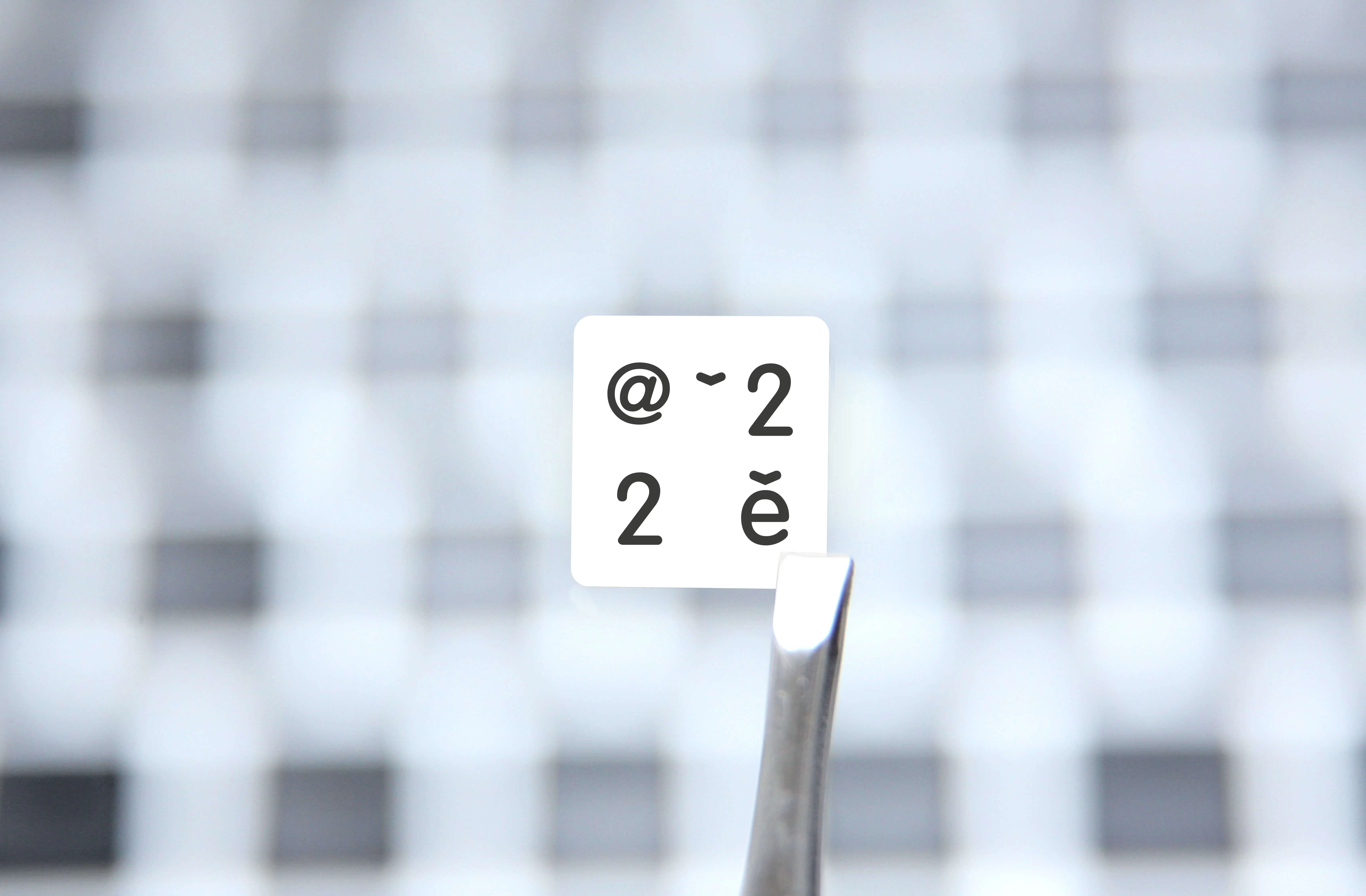 Czech & English non transparent stickers for white keyboard