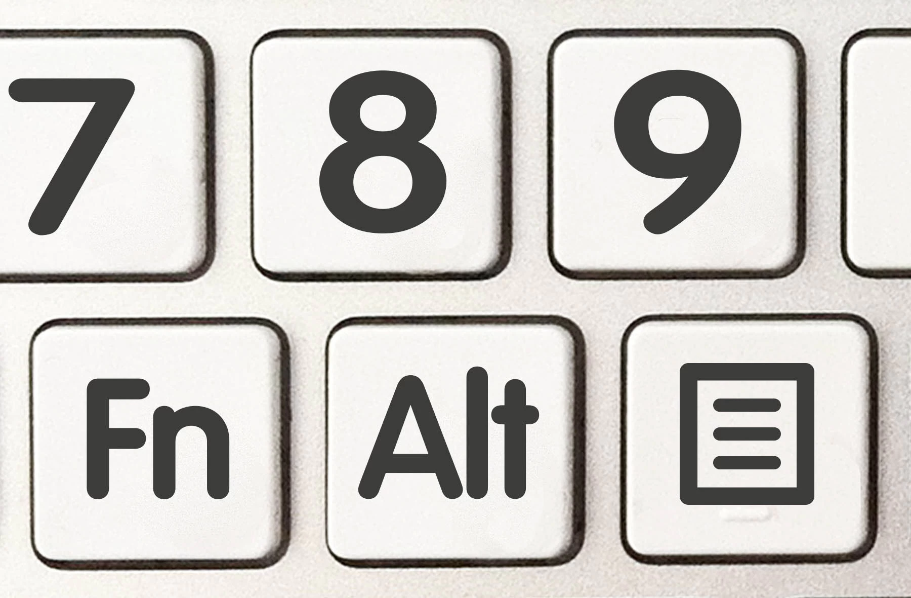 BIG Modifier & Function Signs – Nontransparent Stickers for White Keyboards