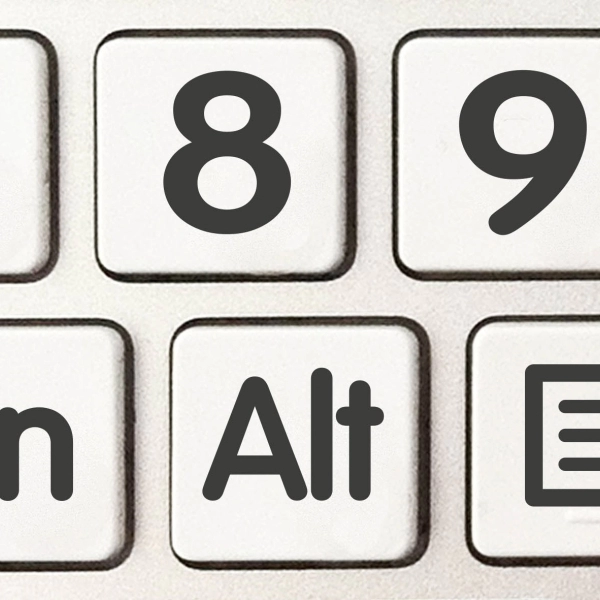 BIG Modifier & Function Signs – Nontransparent Stickers for White Keyboards