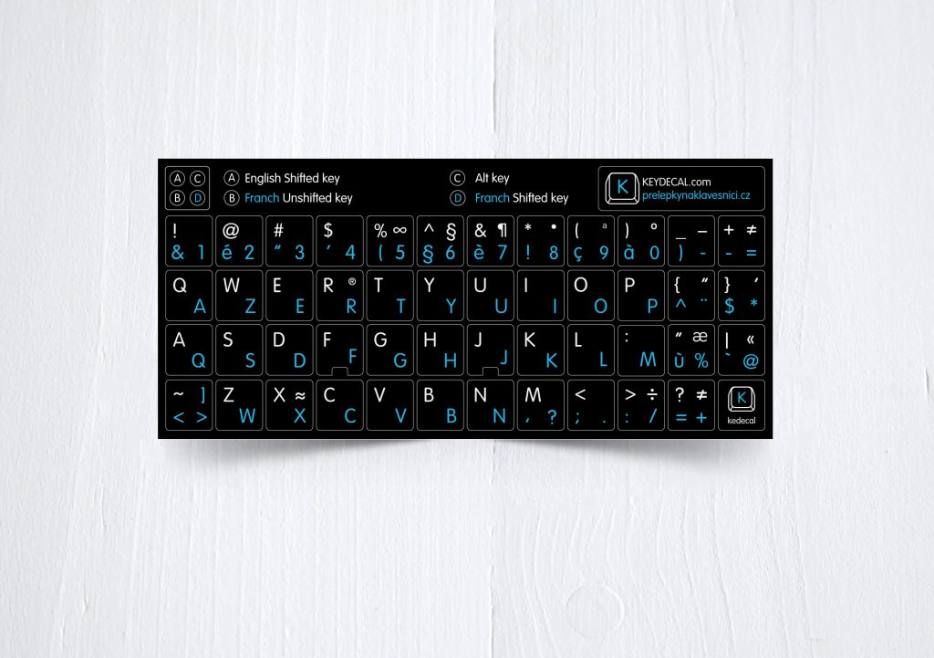 100pcs French Azerty Keyboard Sticker for Azerty Keyboard Best Quality 