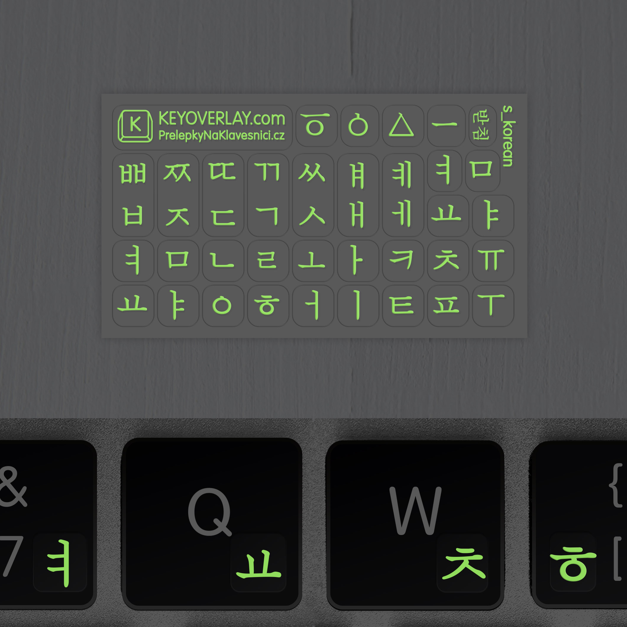 Glowing Korean Transparent Mini Stickers for Keyboard